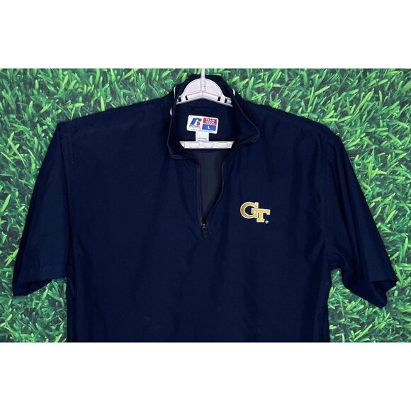 Georgia Tech Yellow Jackets Team Issue Short Sleeve Water Resistant Large Jacket - Picture 2 of 5